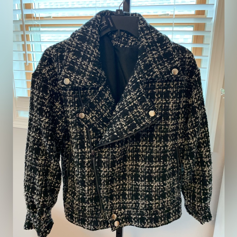Rue 21 Tweed Bomber Style Jacket - Picture 1 of 14